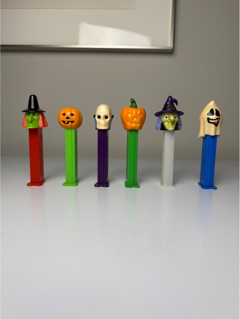 Vintage PEZ Halloween Lot 6 Witch Pumpkin Skull Ghost Candy Dispensers